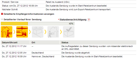 DHL Sendungsverfolgung